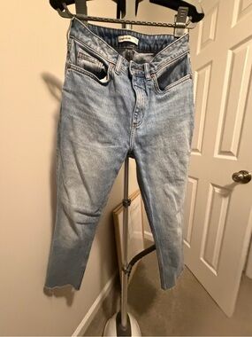Elizabeth and James Light Wash Denim Straight Jeans